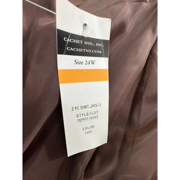 NWT! "CACHET" 2 PC Emb. Beaded Formal Dress SZ 24W Grandma Mother Of The Bride - Picture 13 of 16